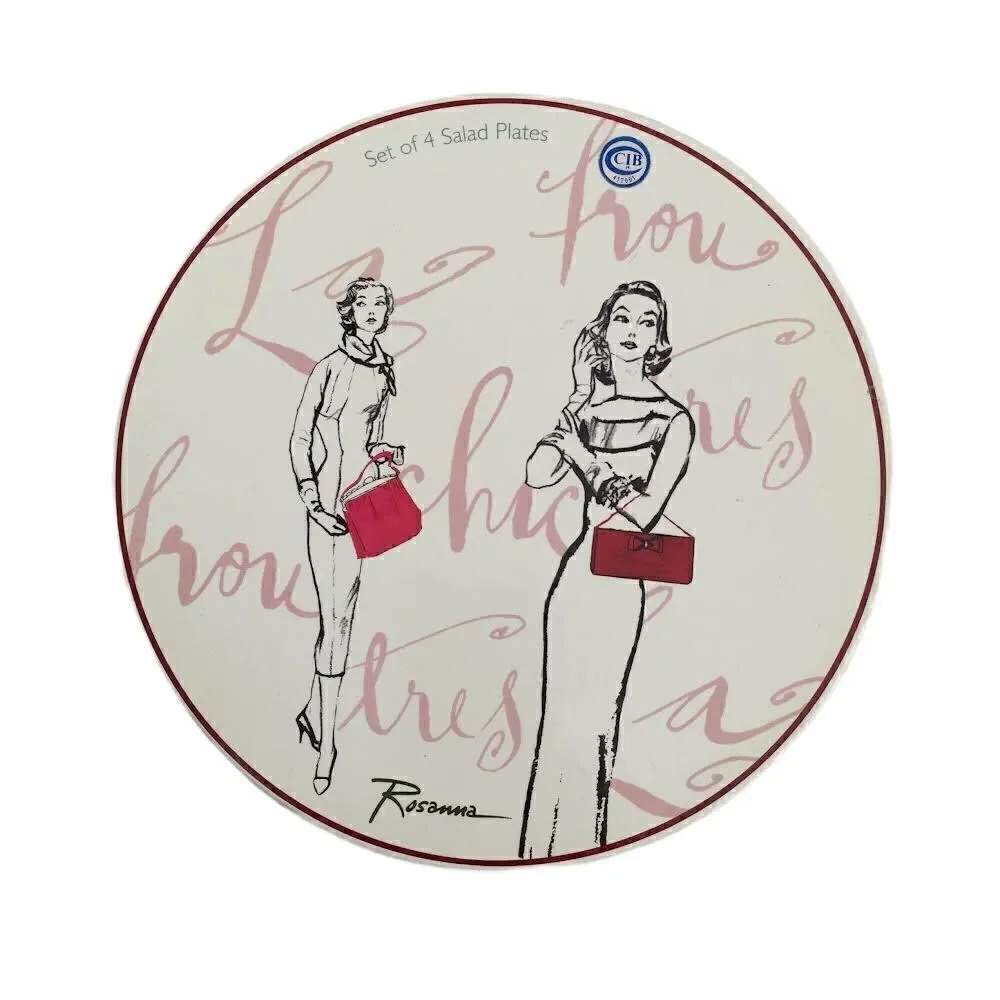 Rosanna (3) Salad Plates Roxanne Tres Chic